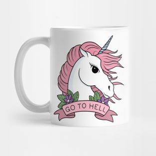 Go to Hell - Unicorn Mug